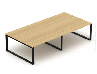 Konferenčný stôl EPIC (viac os.), 320/400cm, oceľová podnož O, (viac modulový)