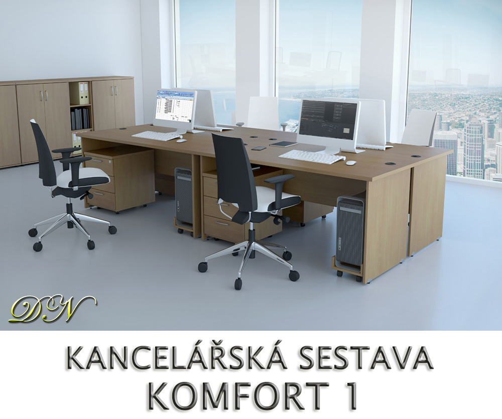Kancelárska zostava nábytku KOMFORT 1 - Dizajnový NÁBYTOK