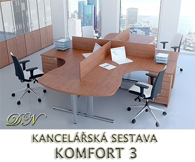Kancelárska zostava nábytku VISIO 3 - Dizajnový NÁBYTOK