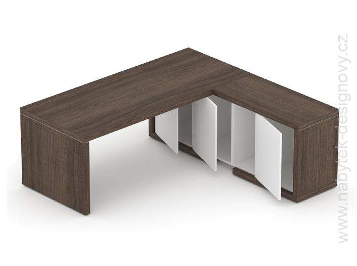 Manažérska zostava stola s komodou SOLID Z4, voliteľná dĺžka stola 160/180/200cm