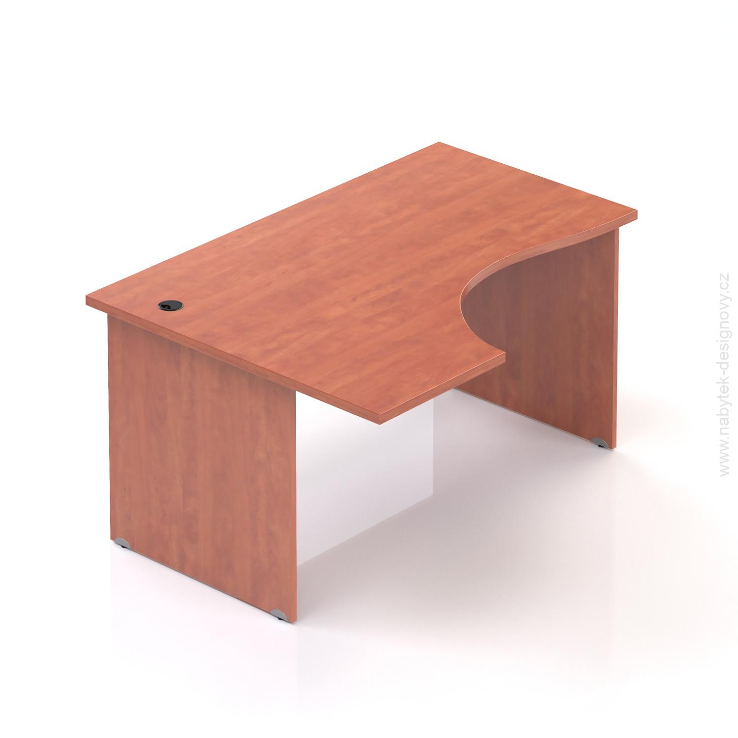 Kancelársky rohový stôl ľavý Komfort, drevená podnož, 140x70 / 100x76 cm - BKA19 03