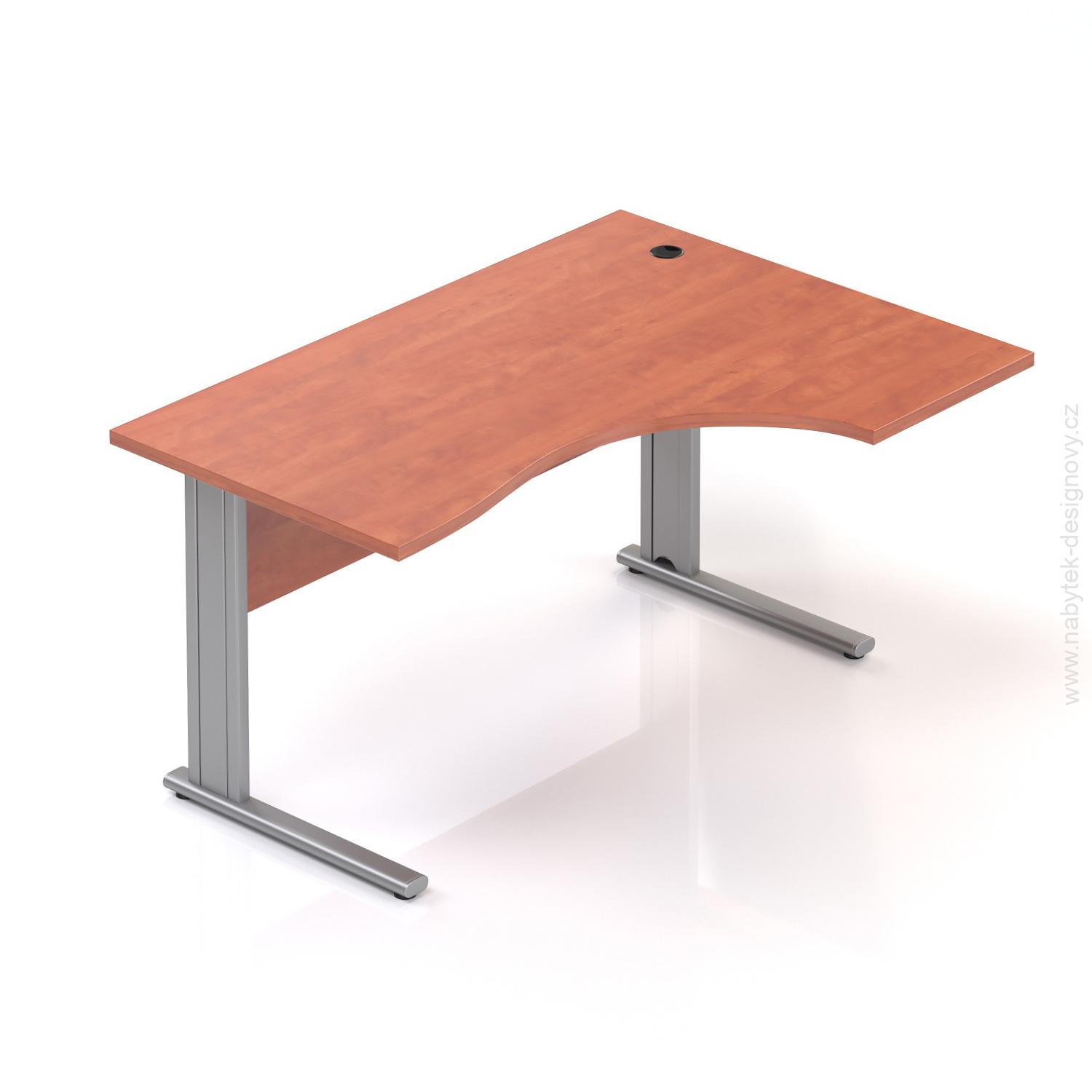 Kancelársky stôl rohový pravý Komfort, kovová podnož, 140x70 / 100x76 cm - BPR18 03