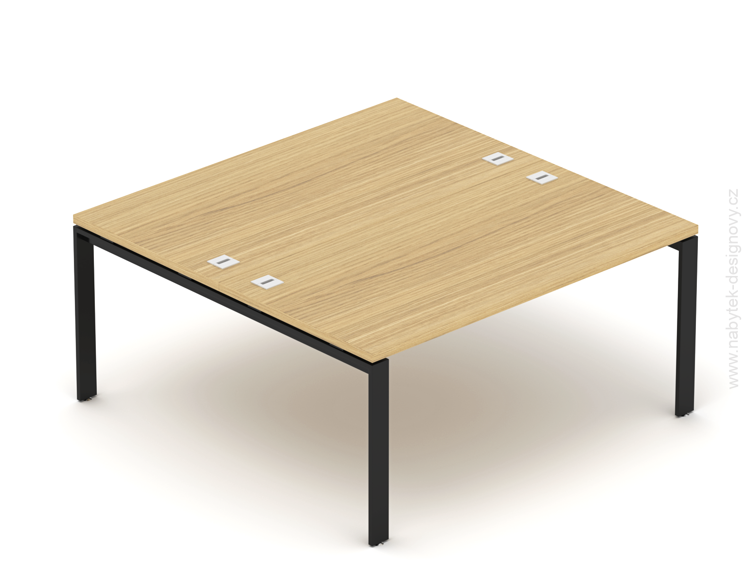 Kancelársky stôl EPIC (2.osoby), 160cm, kovová podnož U