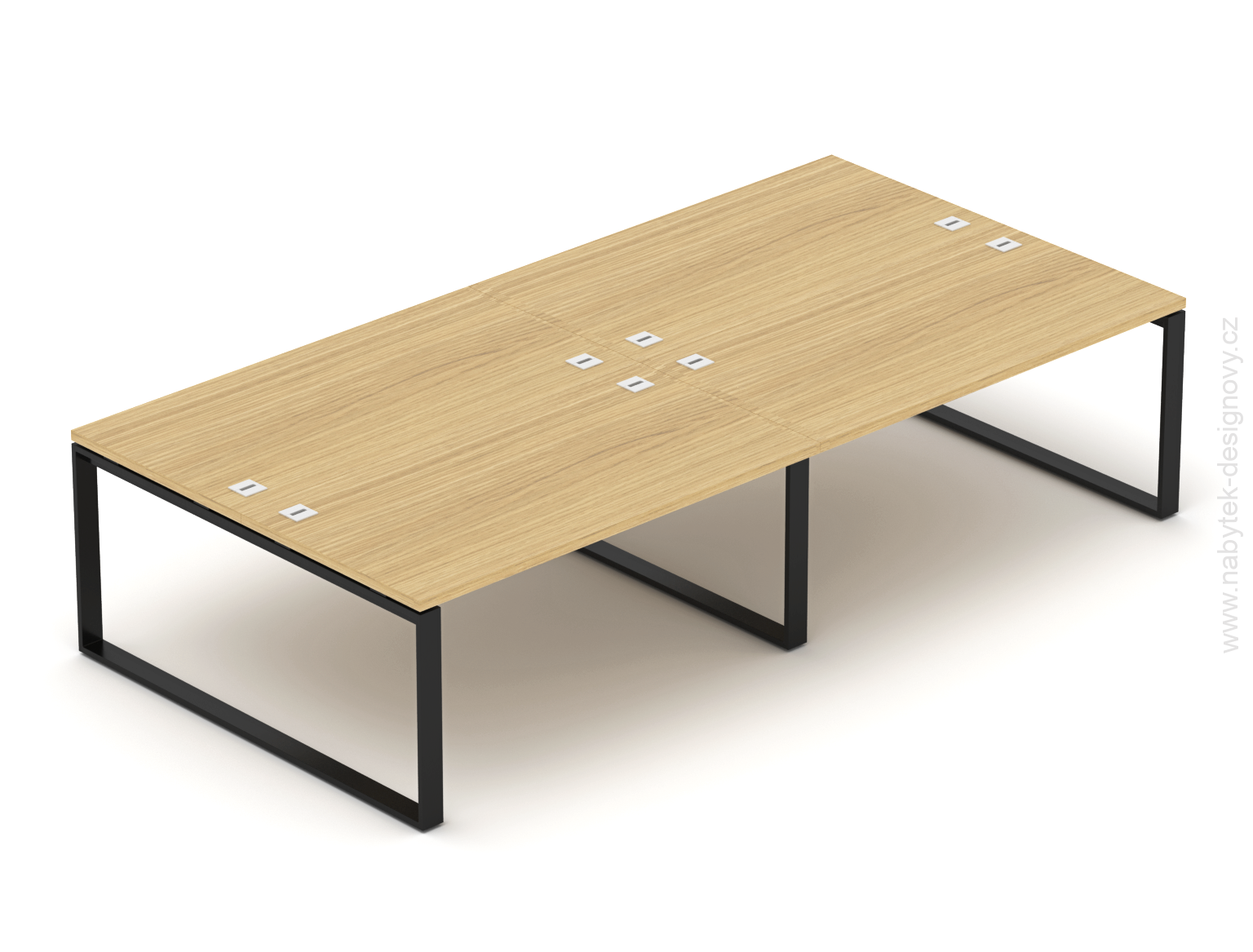 Kancelársky stôl EPIC (4.osoby), 360cm, kovová podnož O