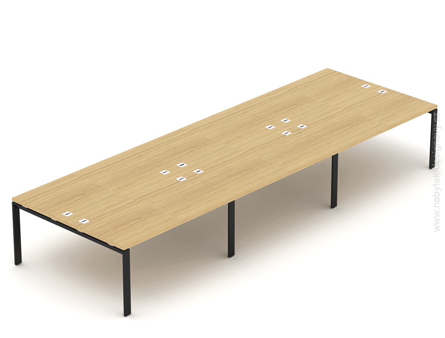 Kancelársky stôl EPIC (6.osoby), 420cm, kovová podnož U