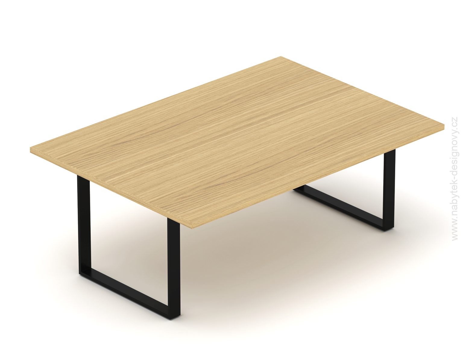 Konferenčný stôl EPIC (viac os.), 240cm, oceľová podnož O, (doska v celku)