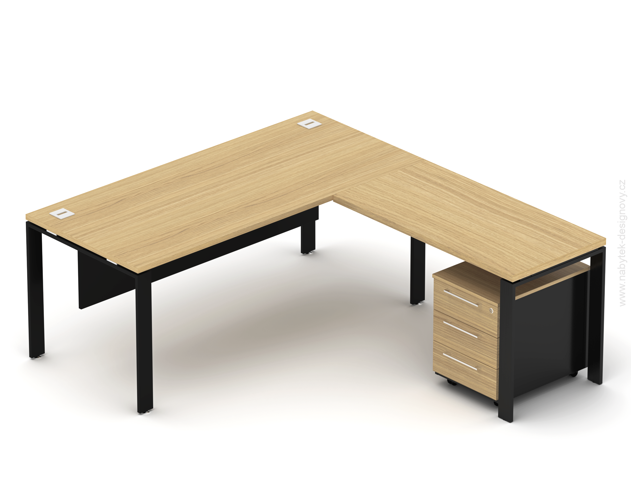 Kancelárska zostava EPIC Z11 U, voliteľná dĺžka stola 160/180cm, dĺžka s prístavným stolom 160/180cm