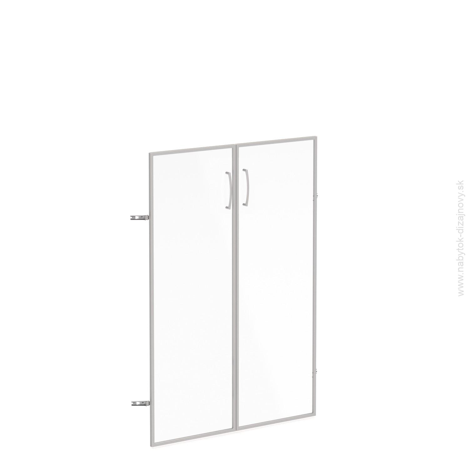 Sklenené dvere v AL ráme, šírka 80cm, výška 112,9cm