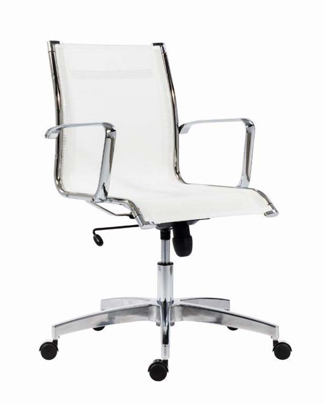Kancelárska stolička KASE – 8850 MESH LOW BACK biela