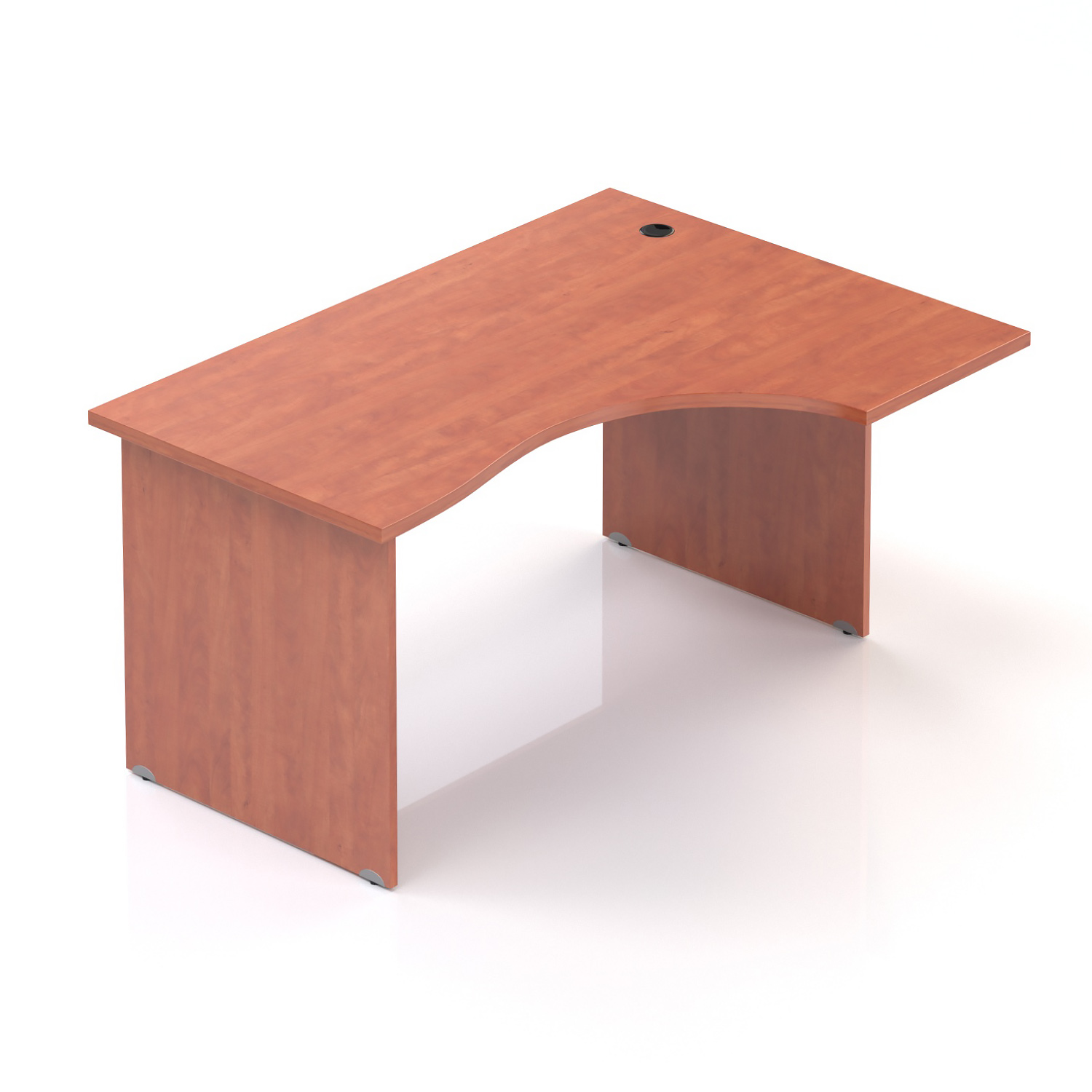 Kancelársky rohový stôl pravý Komfort, drevená podnož, 140x70 / 100x76 cm - BKA18 03