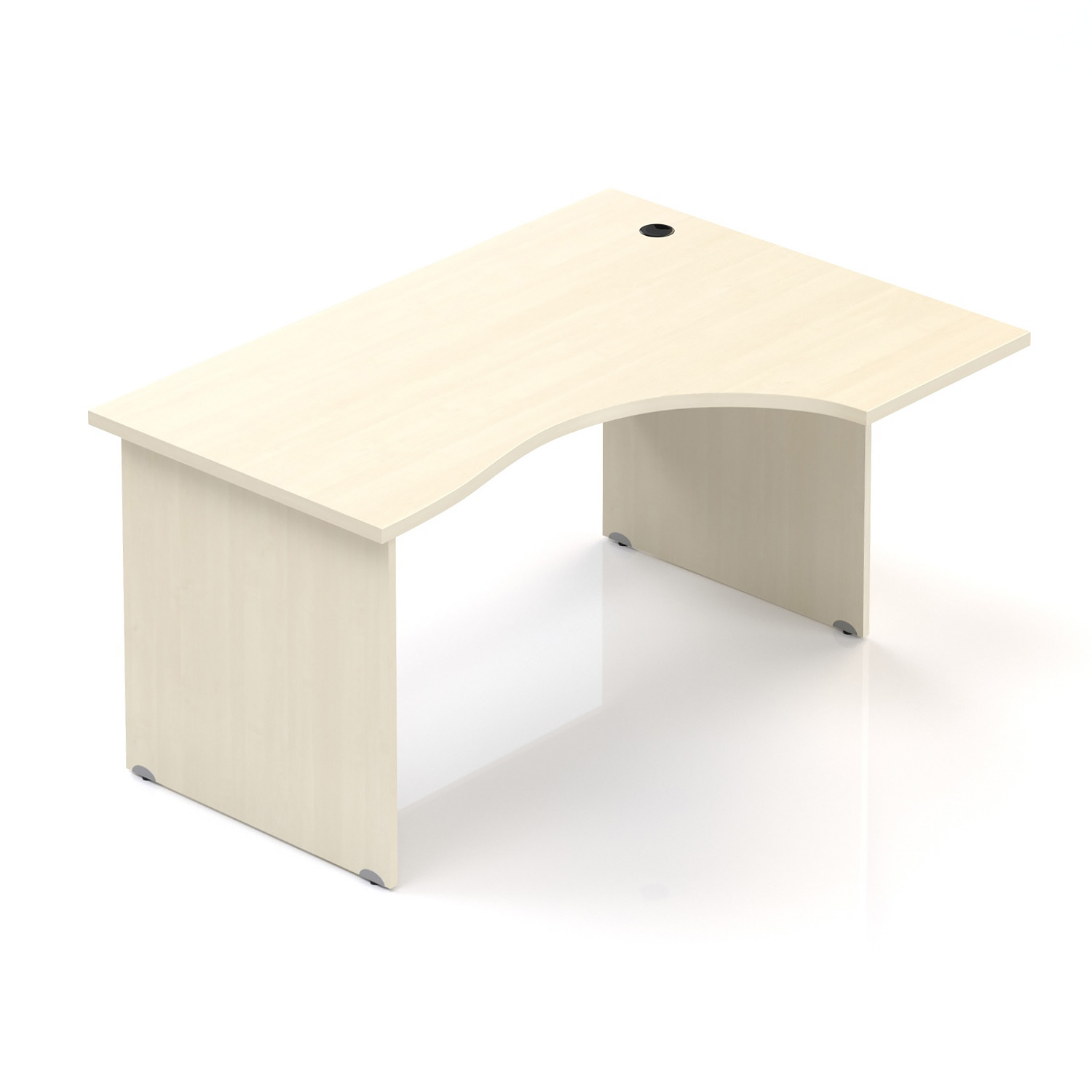 Kancelársky rohový stôl pravý Komfort, drevená podnož, 140x70 / 100x76 cm - BKA18 12