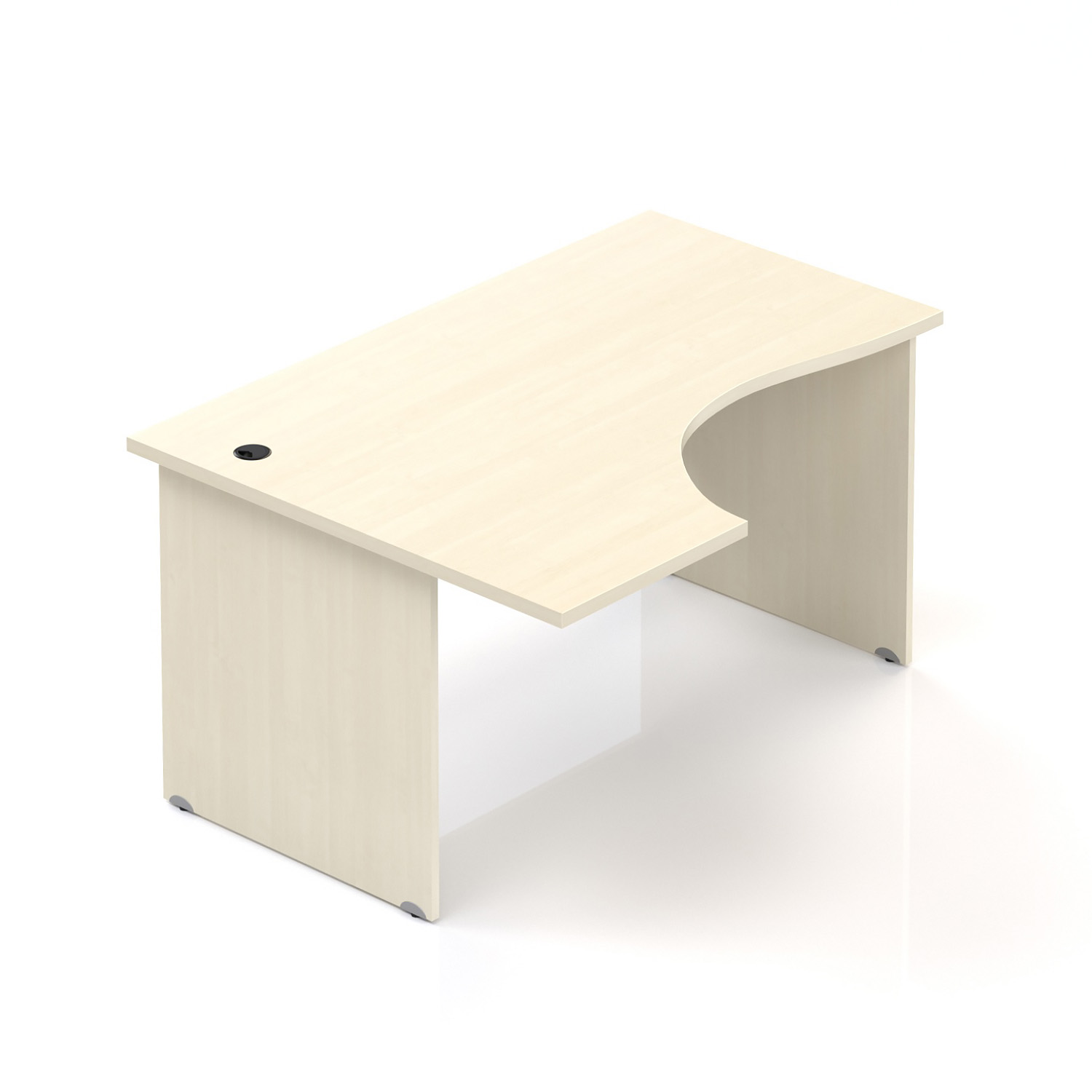 Kancelársky rohový stôl ľavý Komfort, drevená podnož, 140x70 / 100x76 cm - BKA19 12