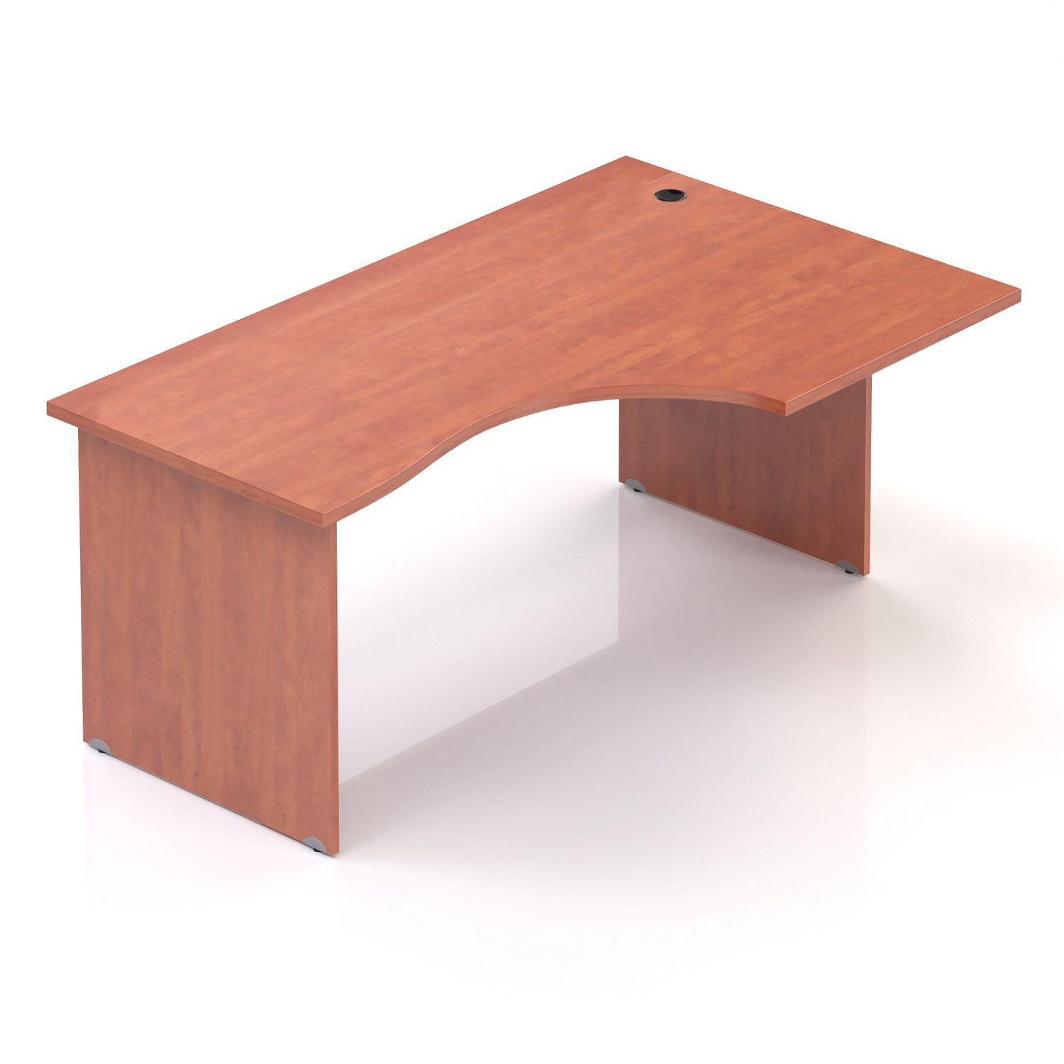 Kancelársky rohový stôl pravý Komfort, drevená podnož, 160x70 / 100x76 cm - BKA20 03