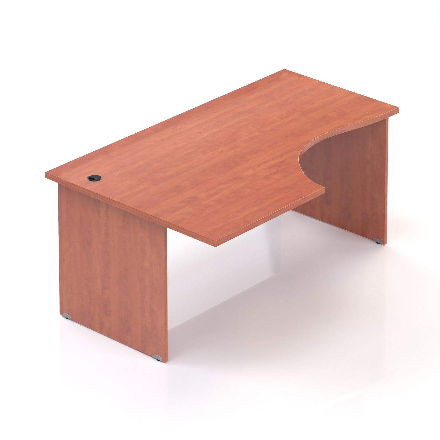 Kancelársky rohový stôl ľavý Komfort, drevená podnož, 160x70 / 100x76 cm - BKA21 03