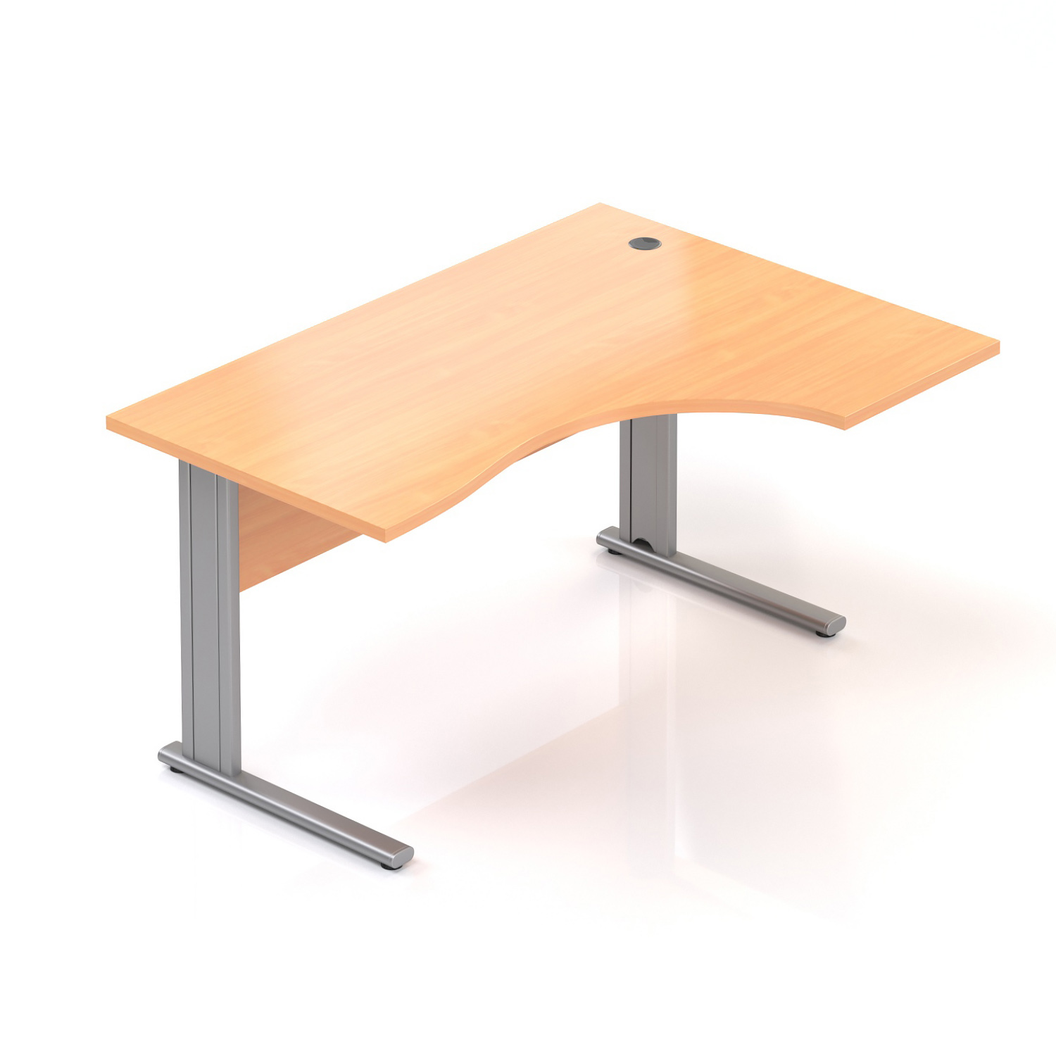 Kancelársky stôl rohový pravý Komfort, kovová podnož, 140x70 / 100x76 cm - BPR18 11