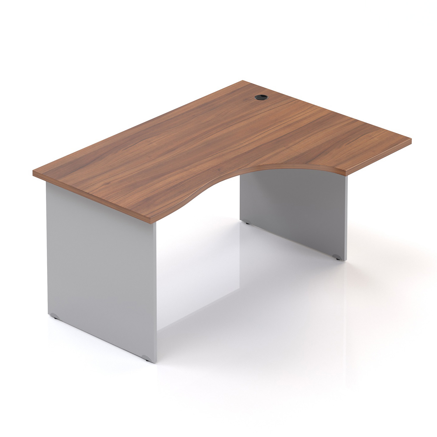Kancelársky stôl rohový pravý Komfort, drevená podnož, 140x70 / 100x76 cm - BKA18 19