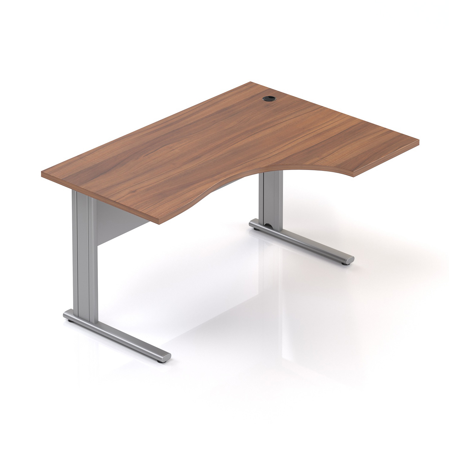Kancelársky stôl rohový pravý Komfort, kovová podnož, 140x70 / 100x76 cm - BPR18 19