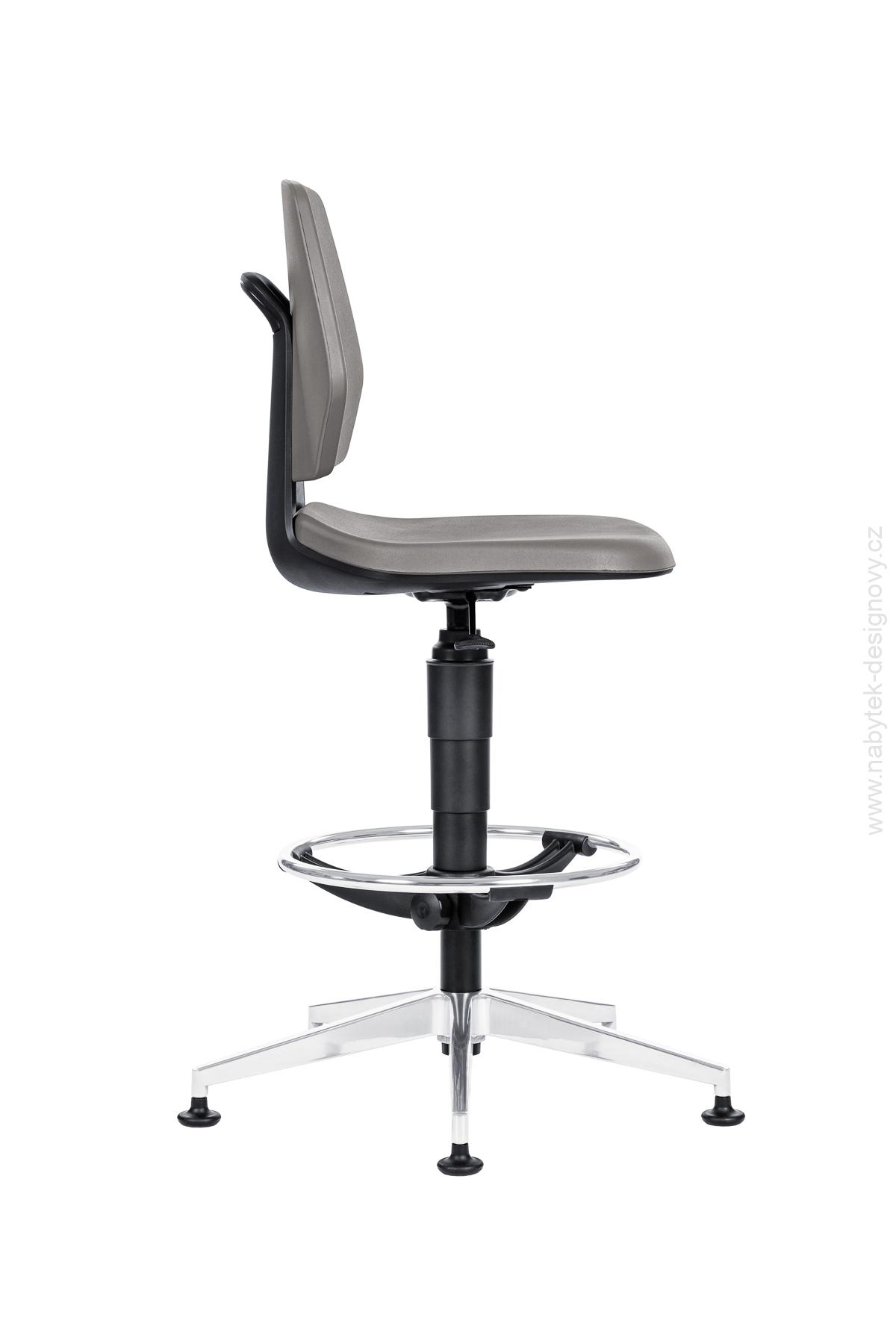 Kancelárska stolička 1260 ALLOY RAM CERNY PU SEDA B.ALU EXT KLUZ