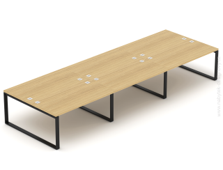 Kancelársky stôl EPIC (6.osoby), 360/420/480/540cm, kovová podnož O