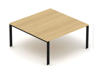 Konferenčný stôl EPIC (viac os.), 160/180cm, oceľová podnož U, (doska v celku)
