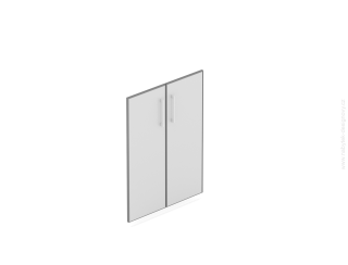 Sklenené dvere bez rámu, šírka 80/120cm, výška 112,9cm