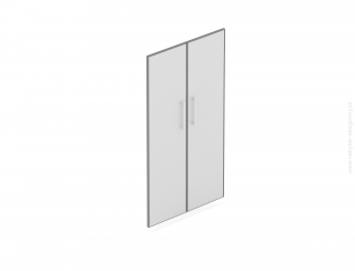 Sklenené dvere v AL ráme, výška 148,1 cm, šírka 80 cm