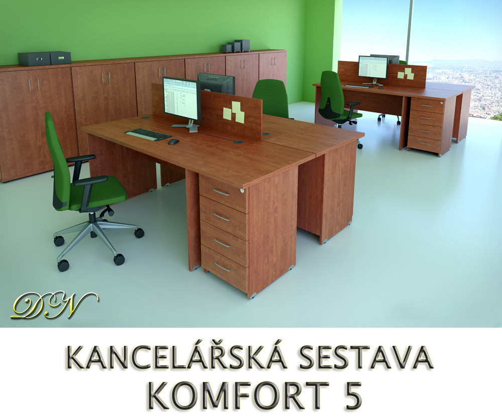 Kancelárska zostava nábytku KOMFORT 5 - Dizajnový NÁBYTOK