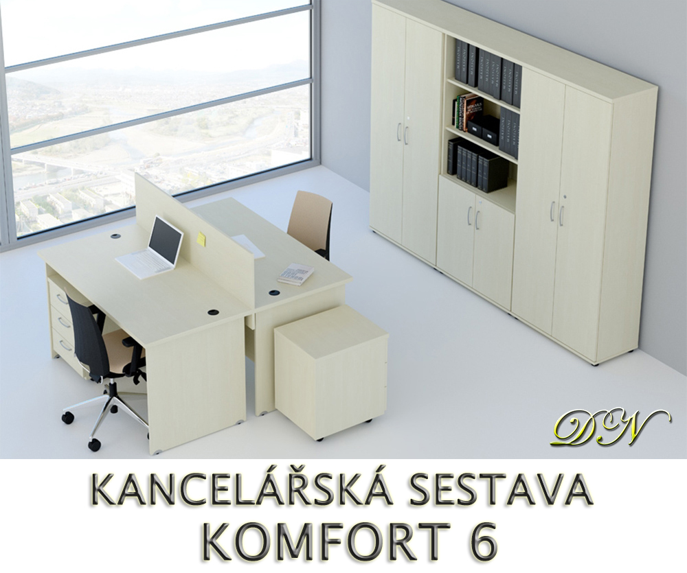 Kancelárska zostava nábytku KOMFORT 6 - Dizajnový NÁBYTOK