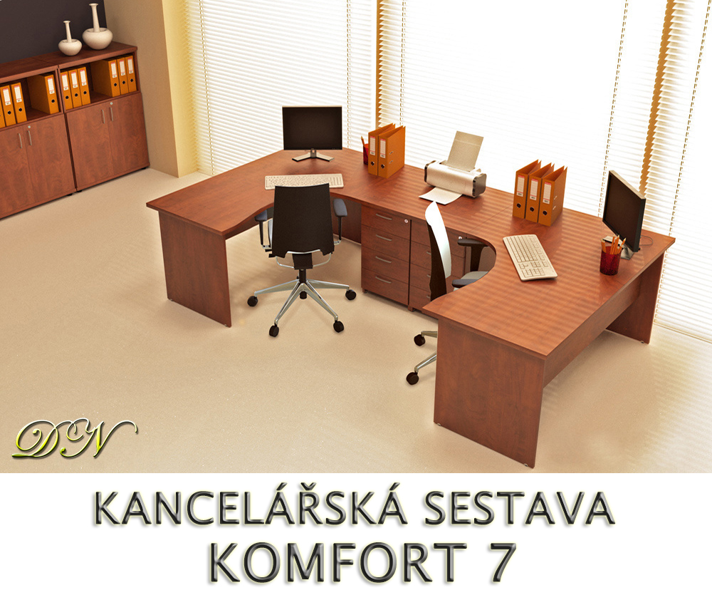 Kancelárska zostava nábytku KOMFORT 7 - Dizajnový NÁBYTOK