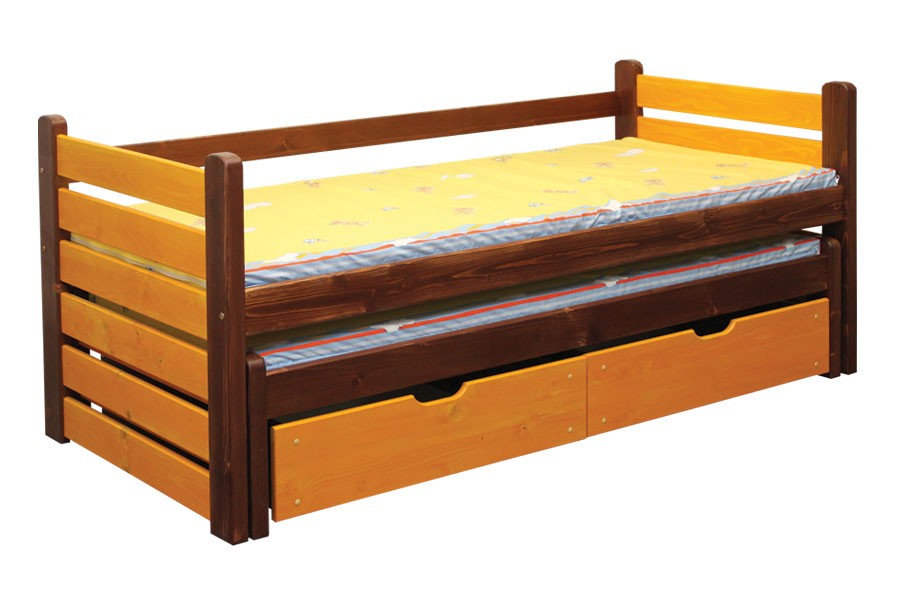Detská posteľ ANIČKA, dvojposteľ (posteľ s prístelkou) - B433-90x200