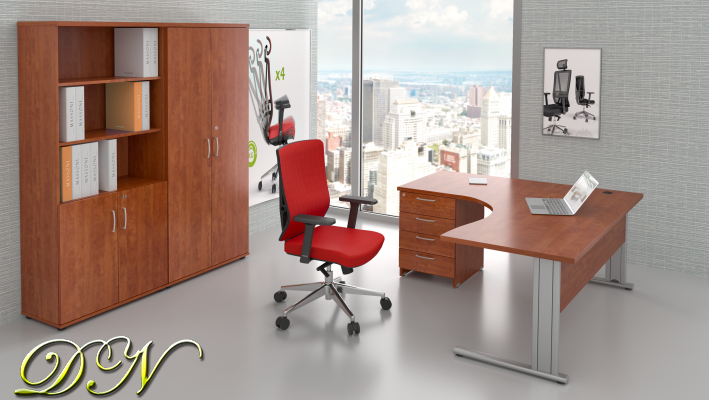 Zostava kancelárskeho nábytku Komfort 1.18, calvados - ZEP 1.18 03